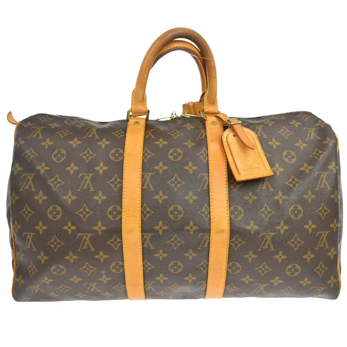 Louis Vuitton Keepall Bag Monogram Canvas Brown Canvas Travel Bag Bag (Pre-Owned)