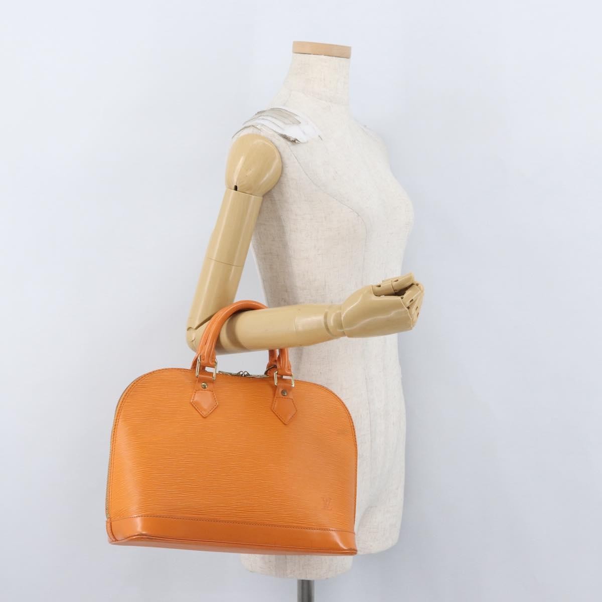 Louis Vuitton Vintage Alma Handbag Epi Leather Orange Leather Handbag (Pre-Owned)