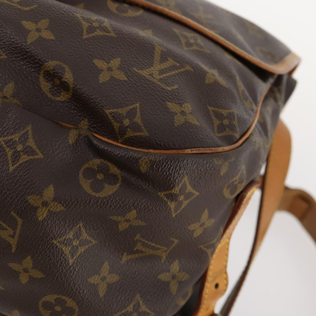 Louis Vuitton Saumur Handbag Monogram Canvas Brown Canvas Shoulder Bag Bag (Pre-Owned)