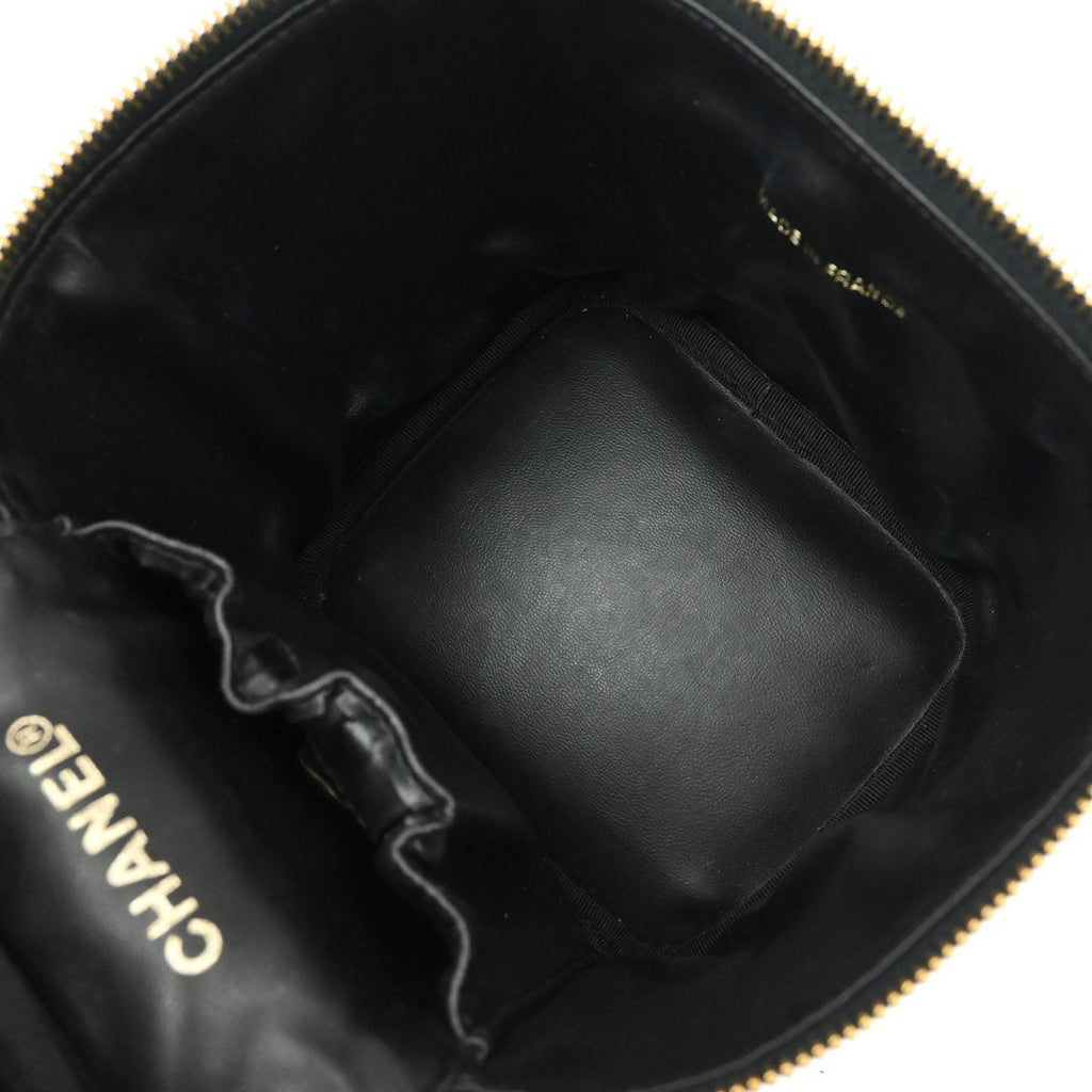 Chanel Vintage Timeless Cosmetic Case Caviar Black Leather Clutche & Pouche Bag (Pre-Owned)