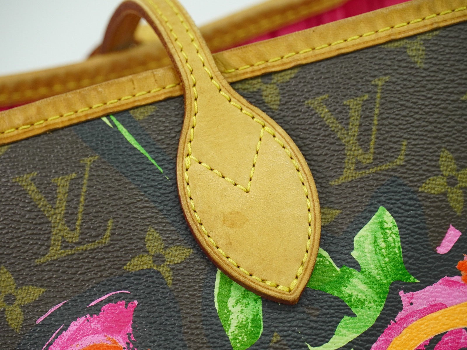 Louis Vuitton Neverfull Tote Limited Edition Monogram Roses Brown Canvas Tote Bag Bag (Pre-Owned)