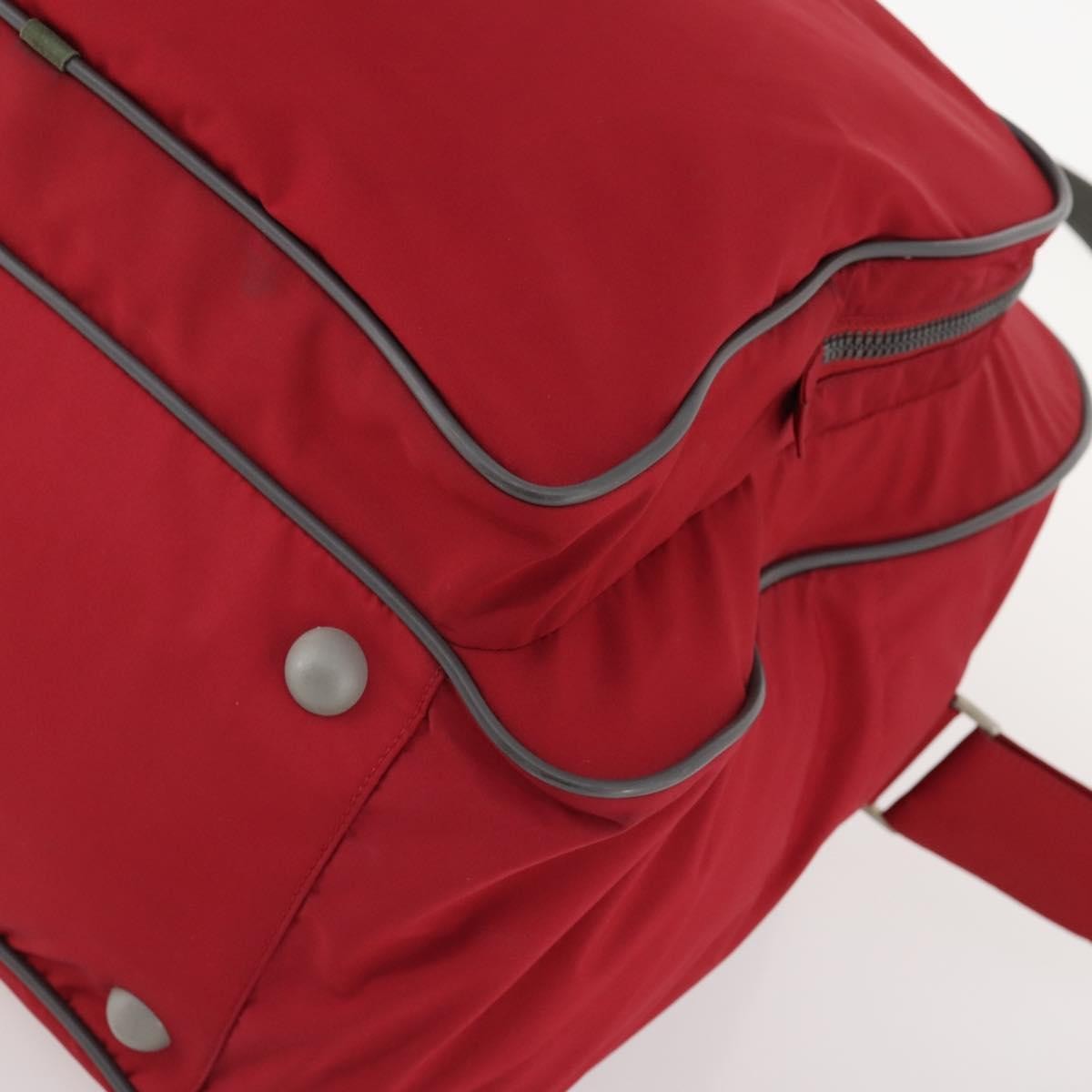 Prada Sport Line Boston Bag Nylon Red Nylon Travel Bag Bag (Pre-Owned)