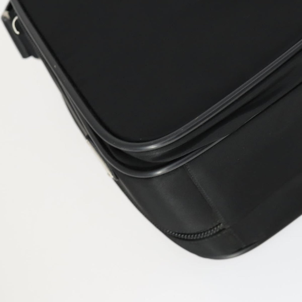 Prada Convertible Front Pocket Briefcase Tessuto With Saffiano Leather Black Nylon Briefcase Bag (Pre-Owned)