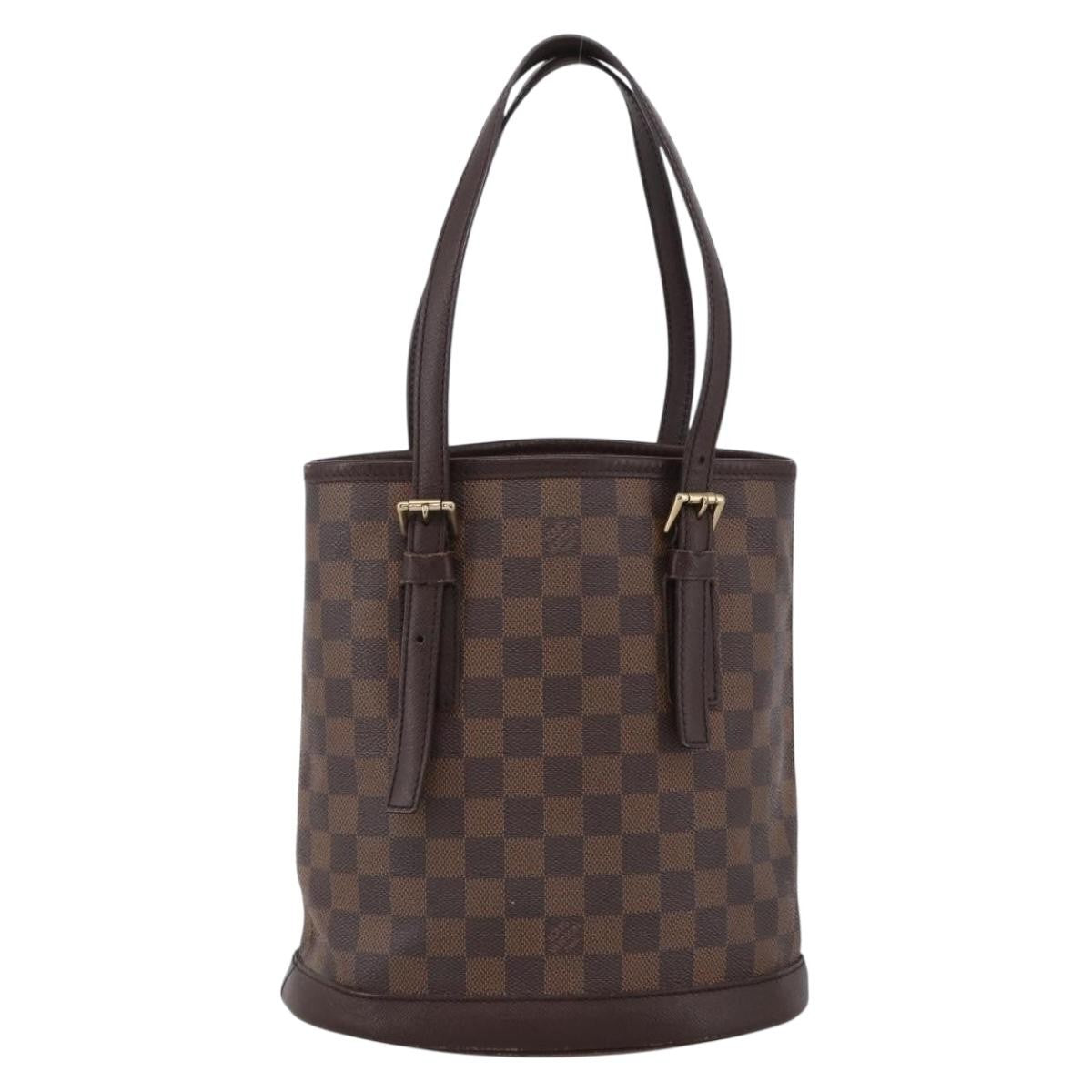 Louis Vuitton Marais Bucket Bag Damier Brown Canvas Shoulder Bag Bag (Pre-Owned)