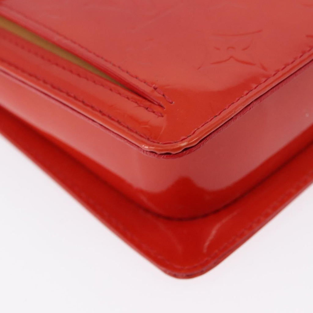 Louis Vuitton Mott Handbag Monogram Vernis Red Patent_Leather Clutche & Pouche Bag (Pre-Owned)