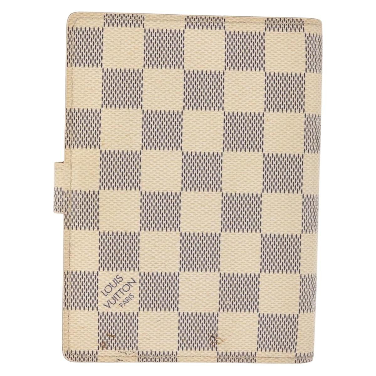 Louis Vuitton Agenda Cover Damier Azur Beige Canvas Toiletry Case Accessory (Pre-Owned)