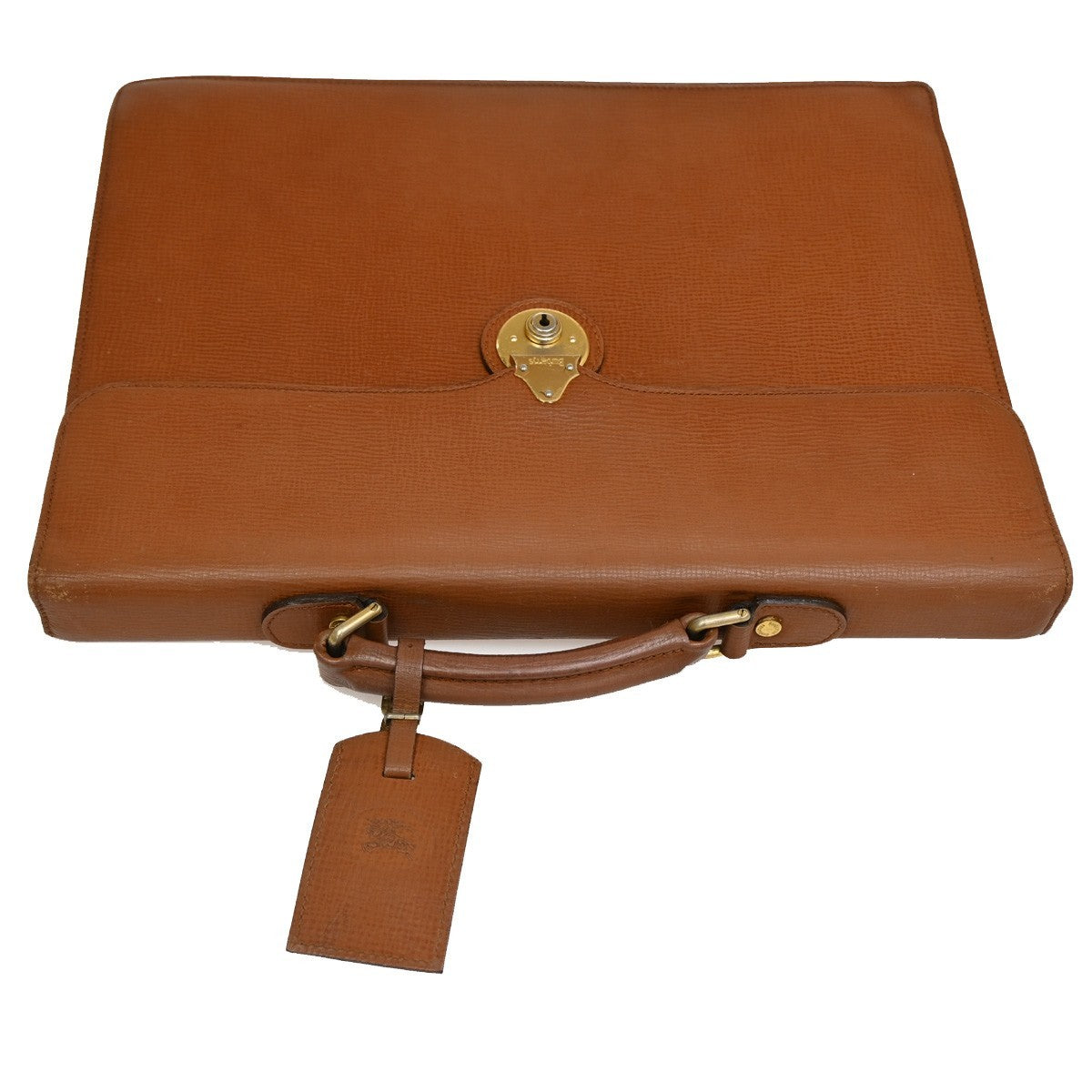 Burberry Dk88 Briefcase Bag Leather Brown Leather Briefcase Bag (Pre-Owned)