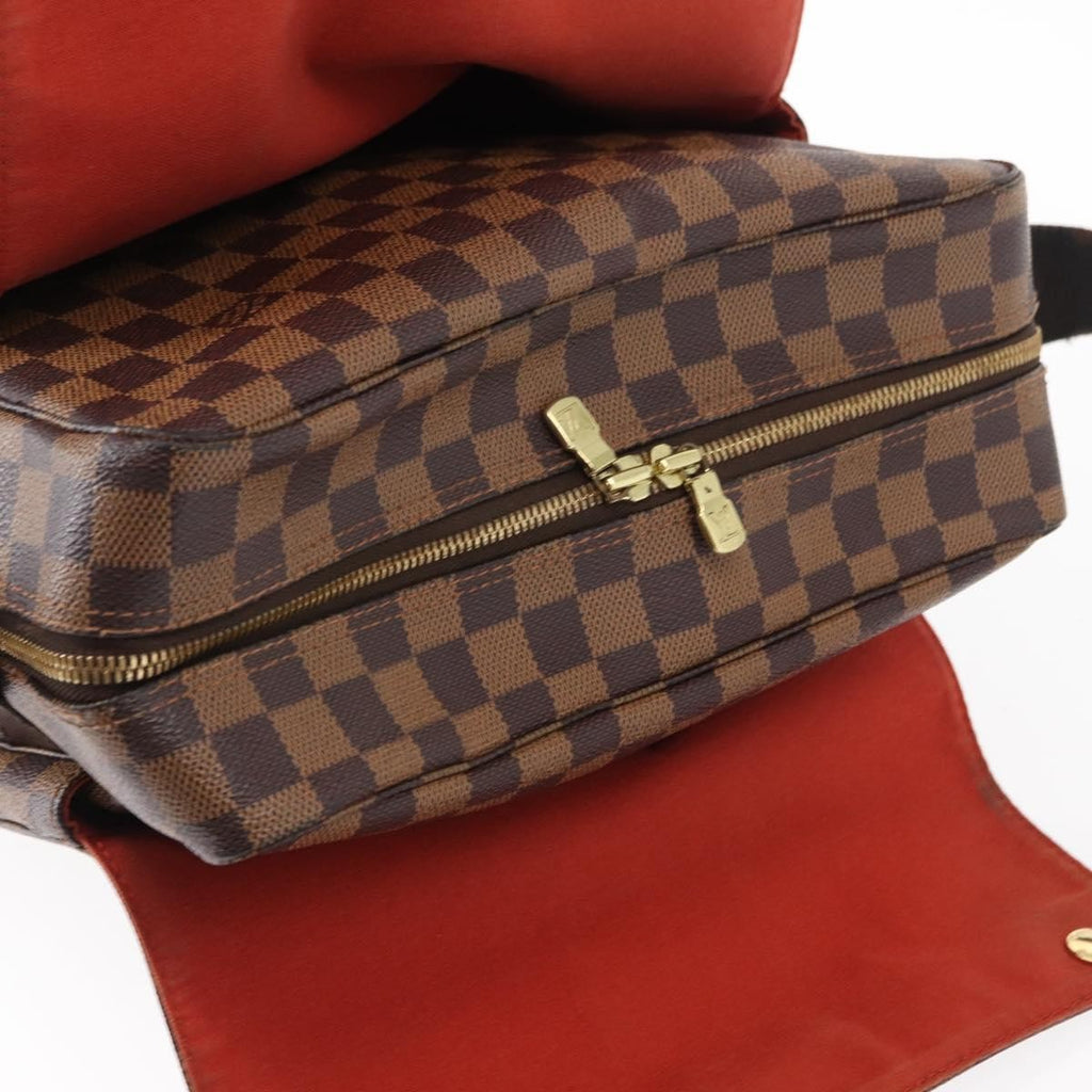 Louis Vuitton Naviglio Handbag Damier Brown Canvas Shoulder Bag Bag (Pre-Owned)