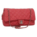 Chanel Flap Shoulder Bag Quilted Lambskin Pink Calfskin Shoulder Bag Bag (Pre-Owned)