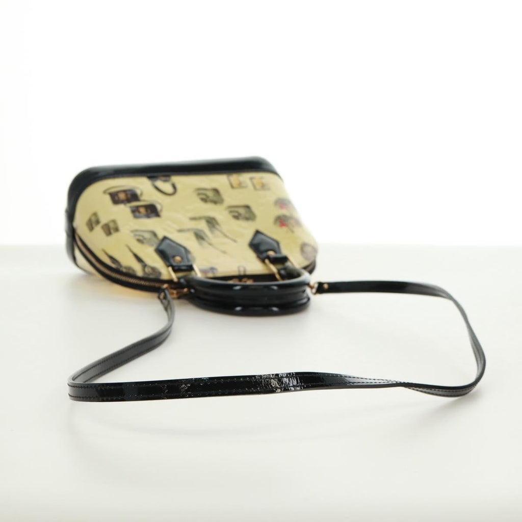 Louis Vuitton Alma Handbag Limited Edition Stickers Monogram Vernis Multicolour Patent_Leather Handbag (Pre-Owned)