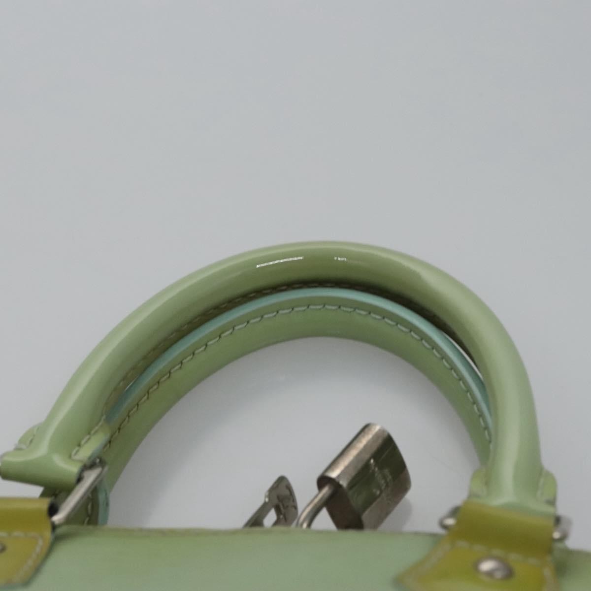 Louis Vuitton Alma Handbag Electric Epi Leather Green Patent_Leather Handbag (Pre-Owned)