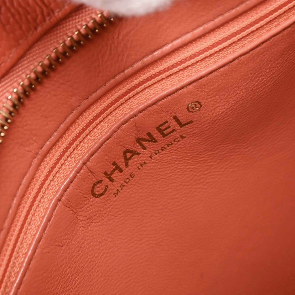 Chanel Medallion Tote Quilted Caviar Pink Leather Tote Bag Bag (Pre-Owned)