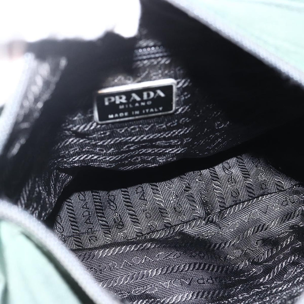 Prada Buckle Messenger Bag Tessuto Green Nylon Shoulder Bag Bag (Pre-Owned)