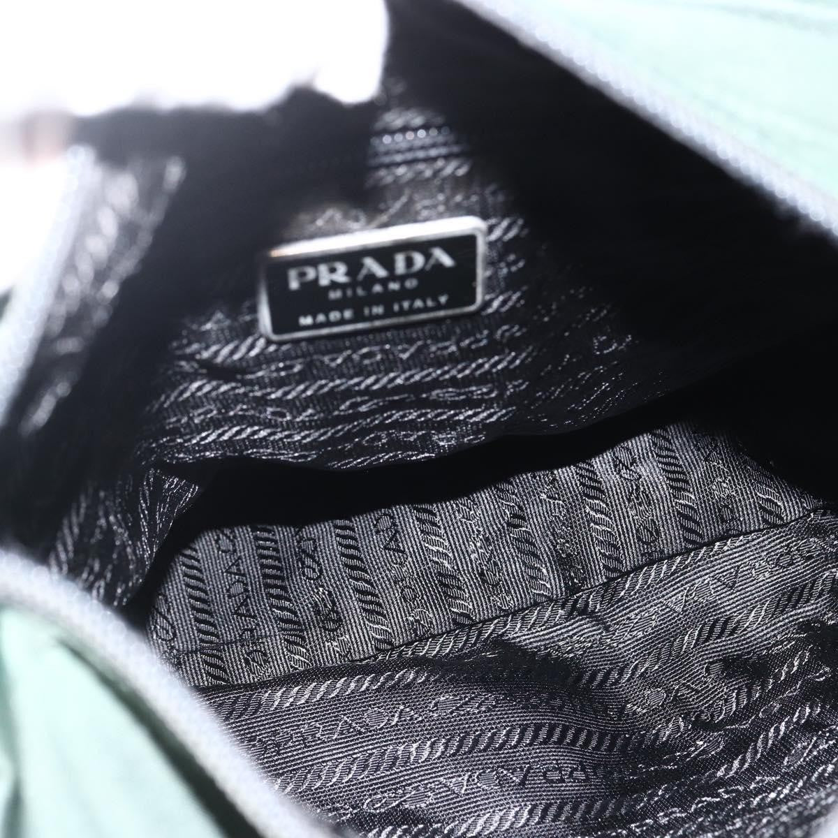 Prada Buckle Messenger Bag Tessuto Green Nylon Shoulder Bag Bag (Pre-Owned)