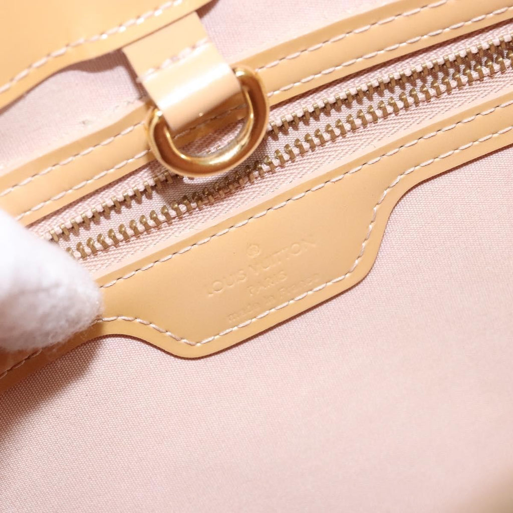 Louis Vuitton Wilshire Handbag Monogram Vernis Beige Patent_Leather Bag (Pre-Owned)