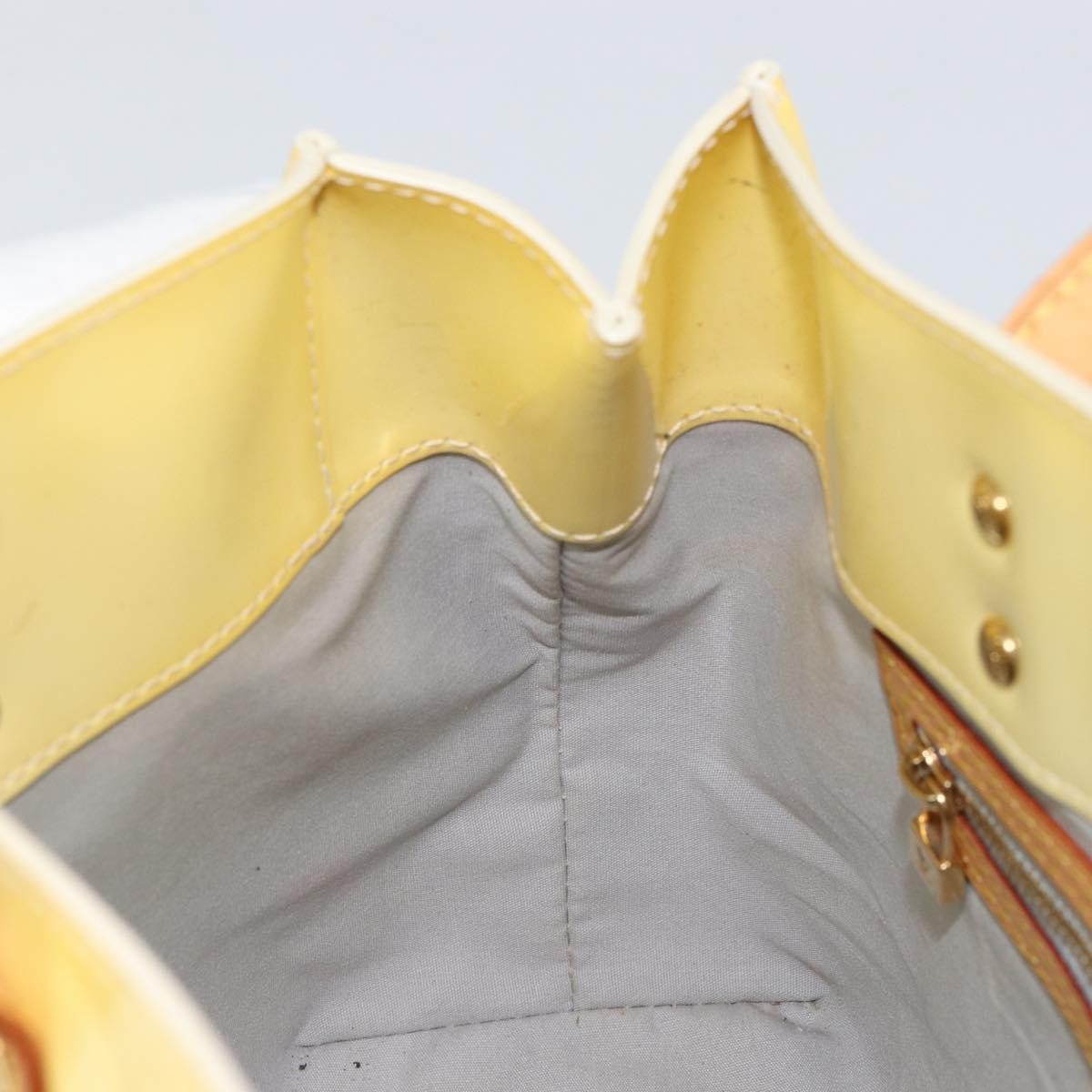Louis Vuitton Reade Handbag Monogram Vernis Yellow Patent_Leather Handbag (Pre-Owned)