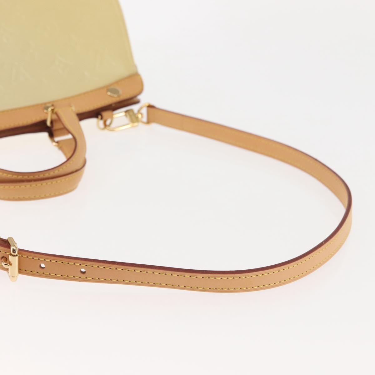 Louis Vuitton Brea Handbag Monogram Vernis Beige Patent_Leather Bag (Pre-Owned)