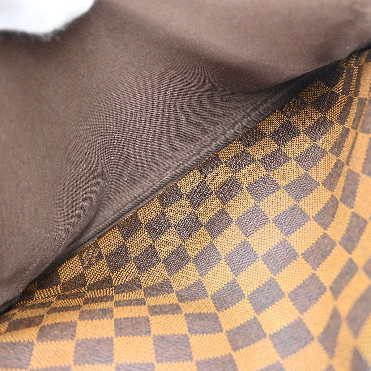 Louis Vuitton Naviglio Handbag Damier Brown Canvas Shoulder Bag Bag (Pre-Owned)