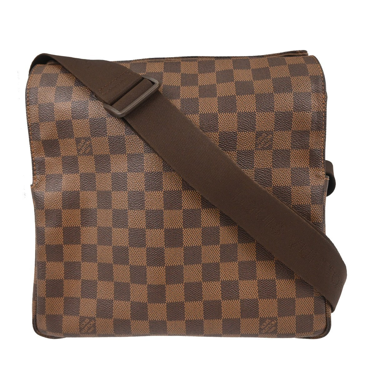 Louis Vuitton Naviglio Handbag Damier Brown Canvas Shoulder Bag Bag (Pre-Owned)