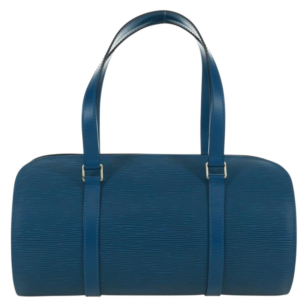 Louis Vuitton Soufflot Handbag Epi Leather Blue Leather Shoulder Bag Bag (Pre-Owned)