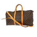 Louis Vuitton Keepall Bandouliere Bag Monogram Canvas Brown Canvas Travel Bag Bag (Pre-Owned)