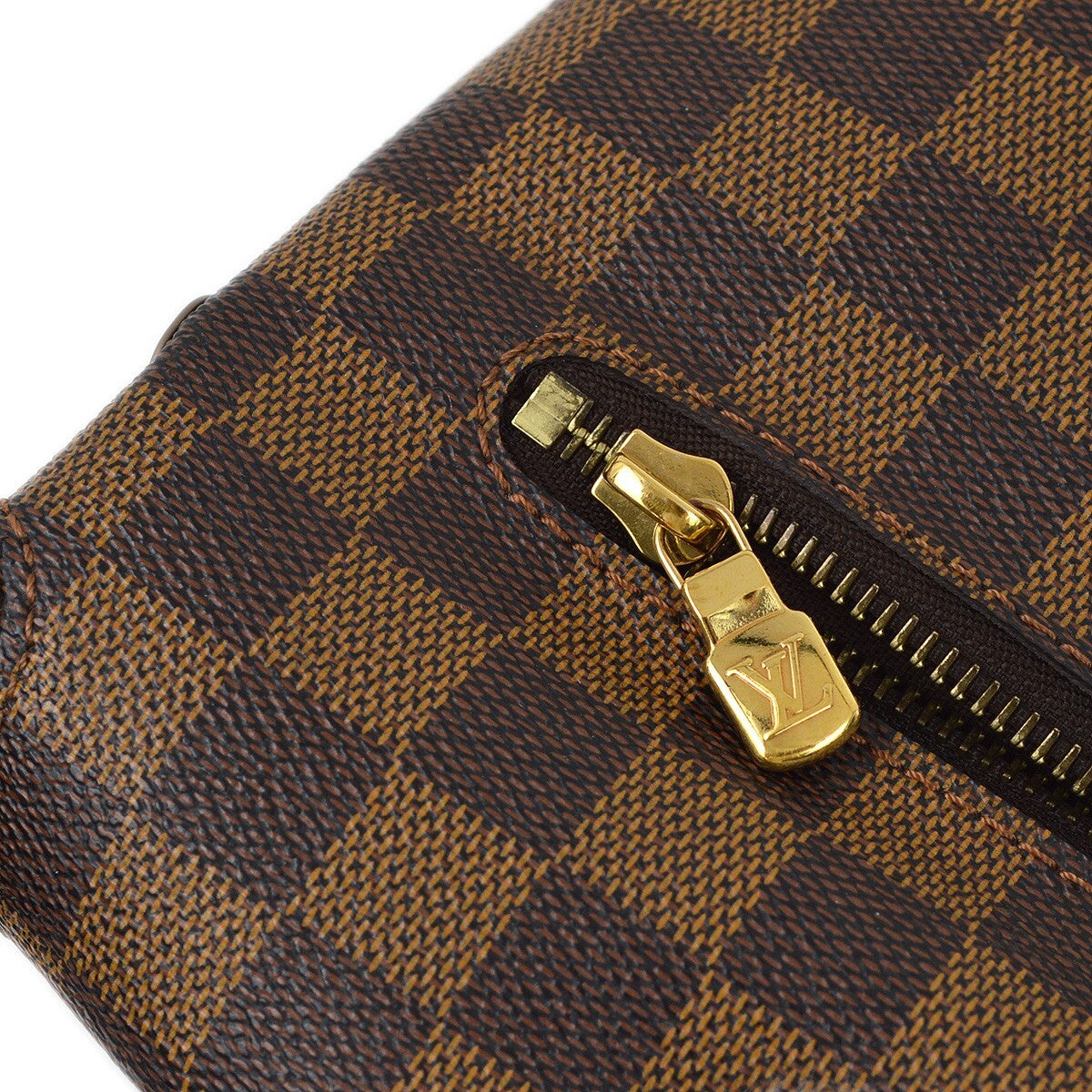 Louis Vuitton Brooklyn Handbag Damier Brown Canvas Shoulder Bag Bag (Pre-Owned)