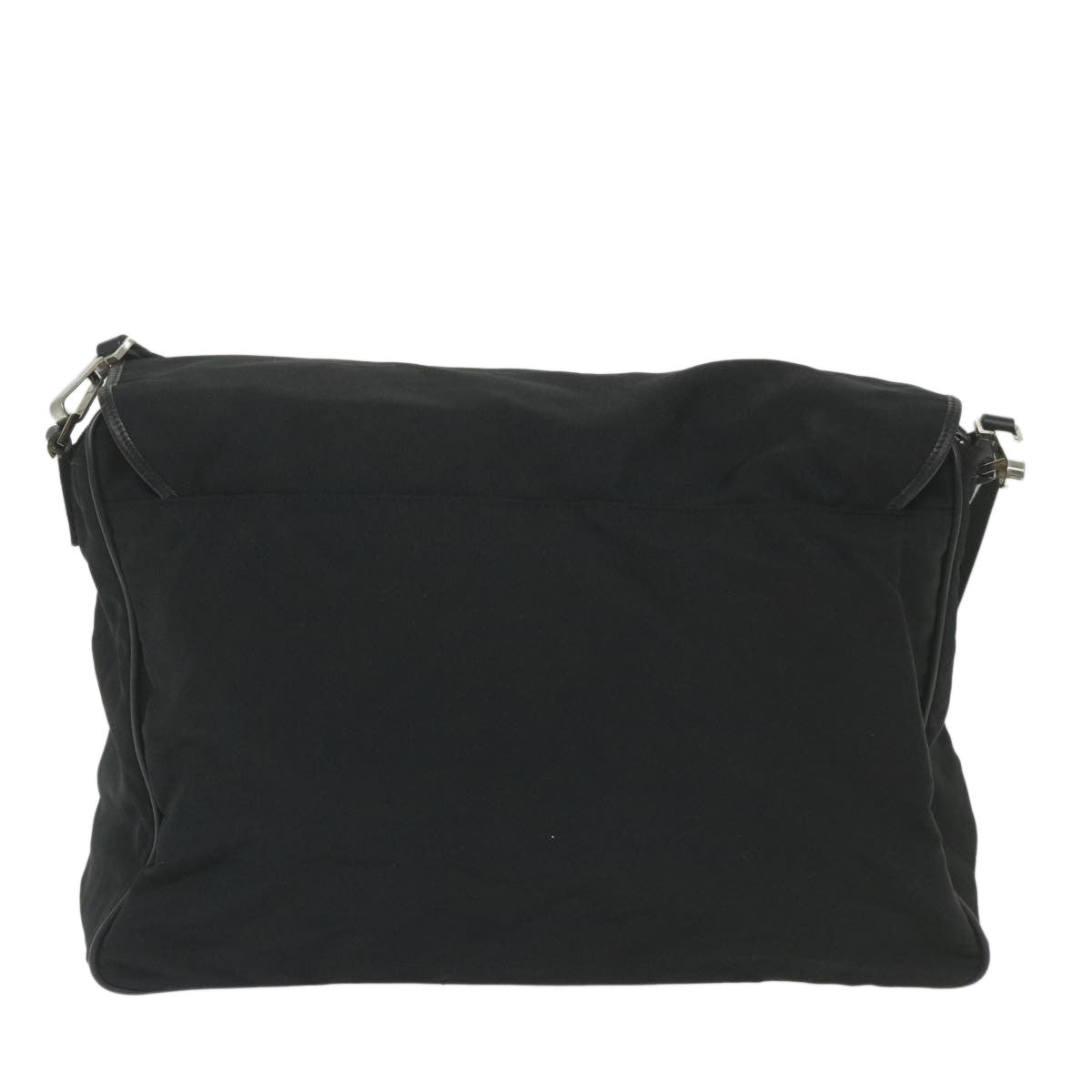 Gucci Vintage Flap Crossbody Bag Nylon Black Nylon Shoulder Bag Bag (Pre-Owned)
