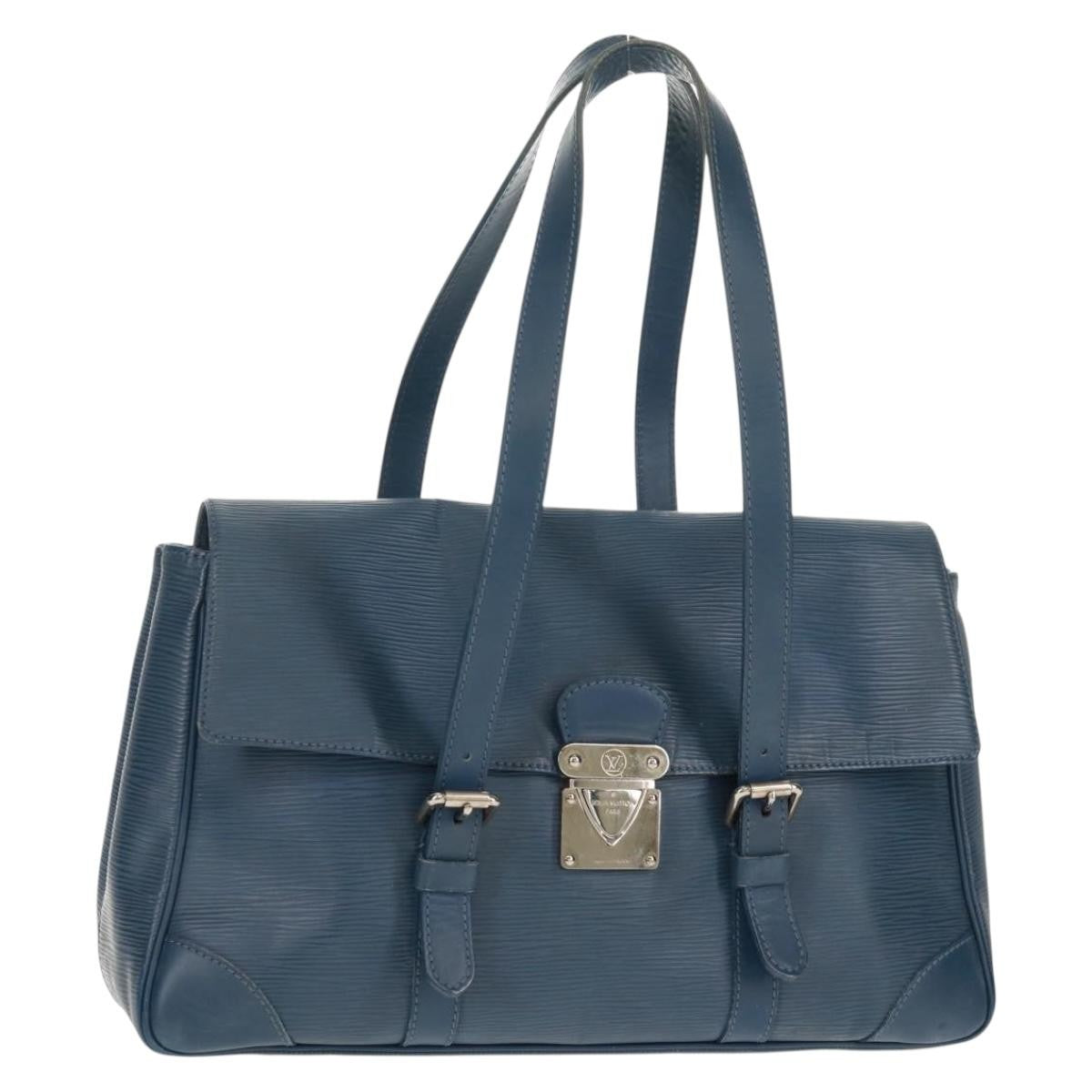 Louis Vuitton Segur Handbag Epi Leather Blue Leather Shoulder Bag Bag (Pre-Owned)