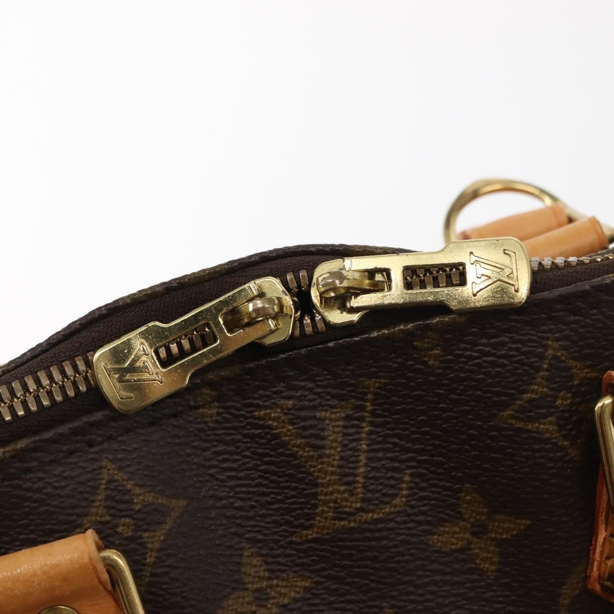 Louis Vuitton Alma Handbag Monogram Canvas Brown Canvas Handbag (Pre-Owned)