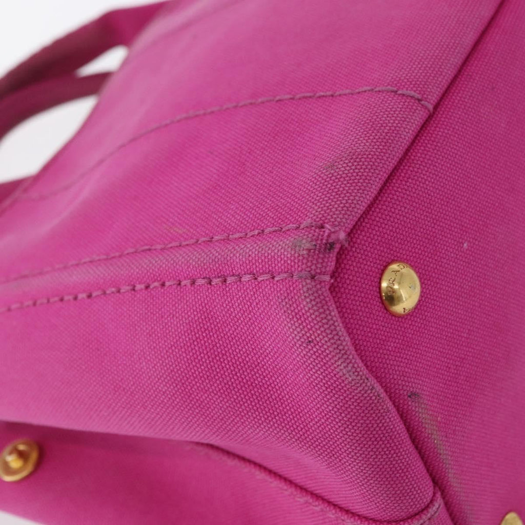 Prada Canapa Tote Canvas Pink Canvas Tote Bag Bag (Pre-Owned)