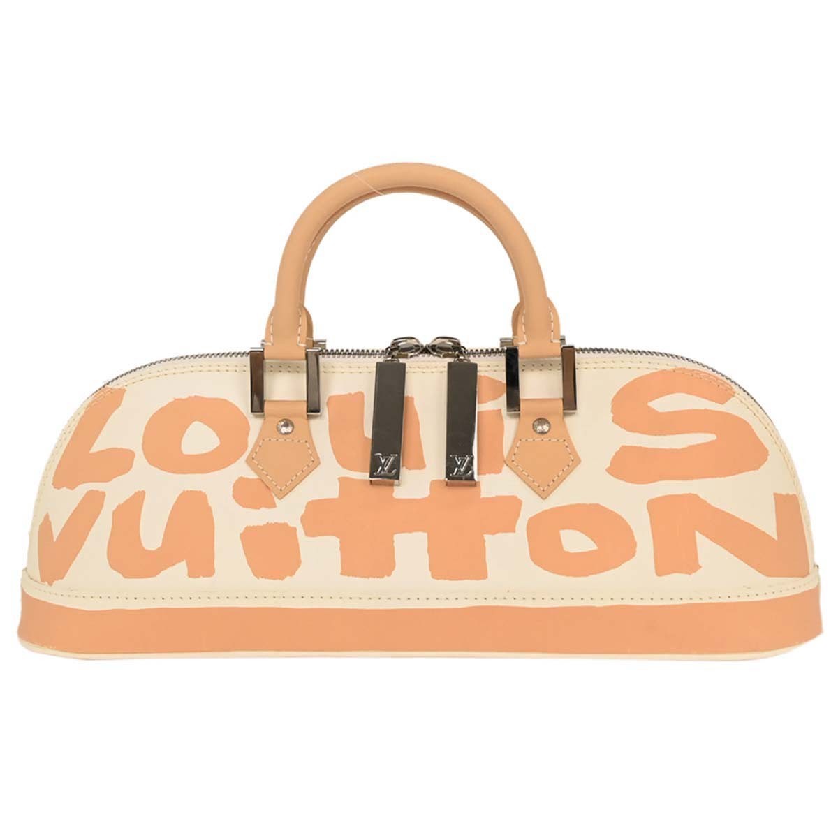 Louis Vuitton Alma Handbag Limited Edition Graffiti Leather Beige Leather Handbag (Pre-Owned)