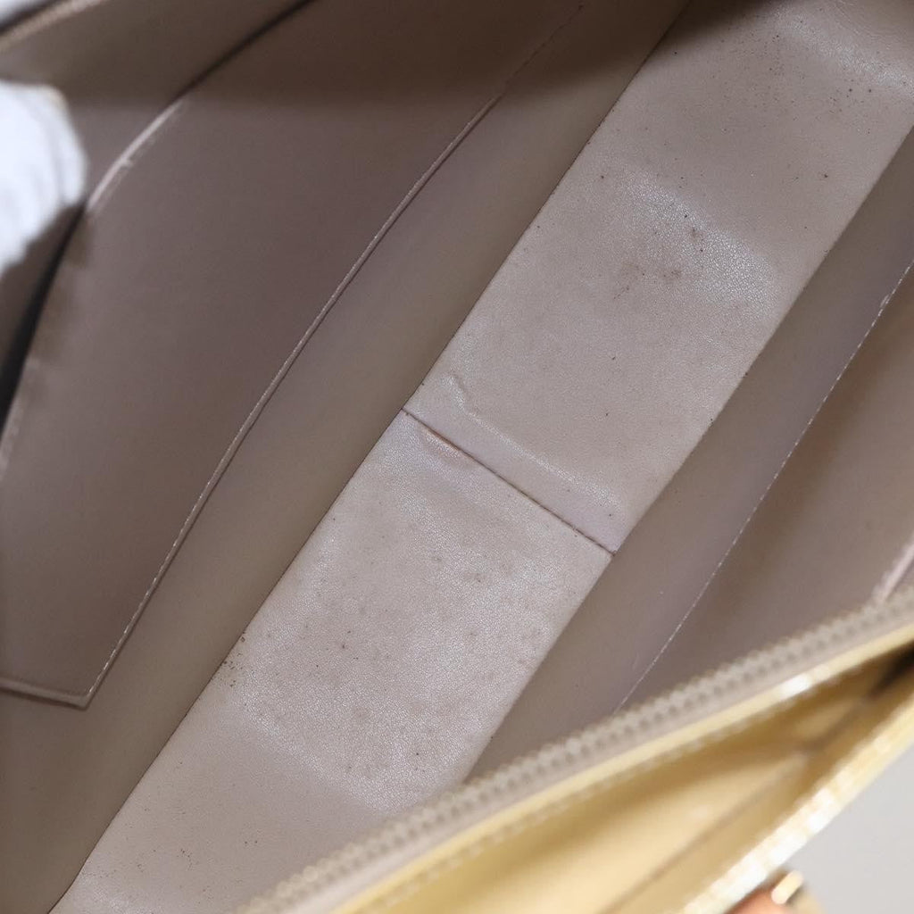 Louis Vuitton Columbus Handbag Monogram Vernis Beige Patent_Leather Tote Bag Bag (Pre-Owned)