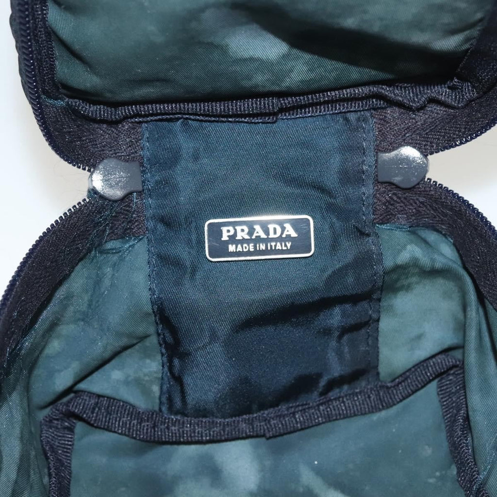 Prada Zip Around Toiletry Bag Tessuto Navy Nylon Clutche & Pouche Bag (Pre-Owned)