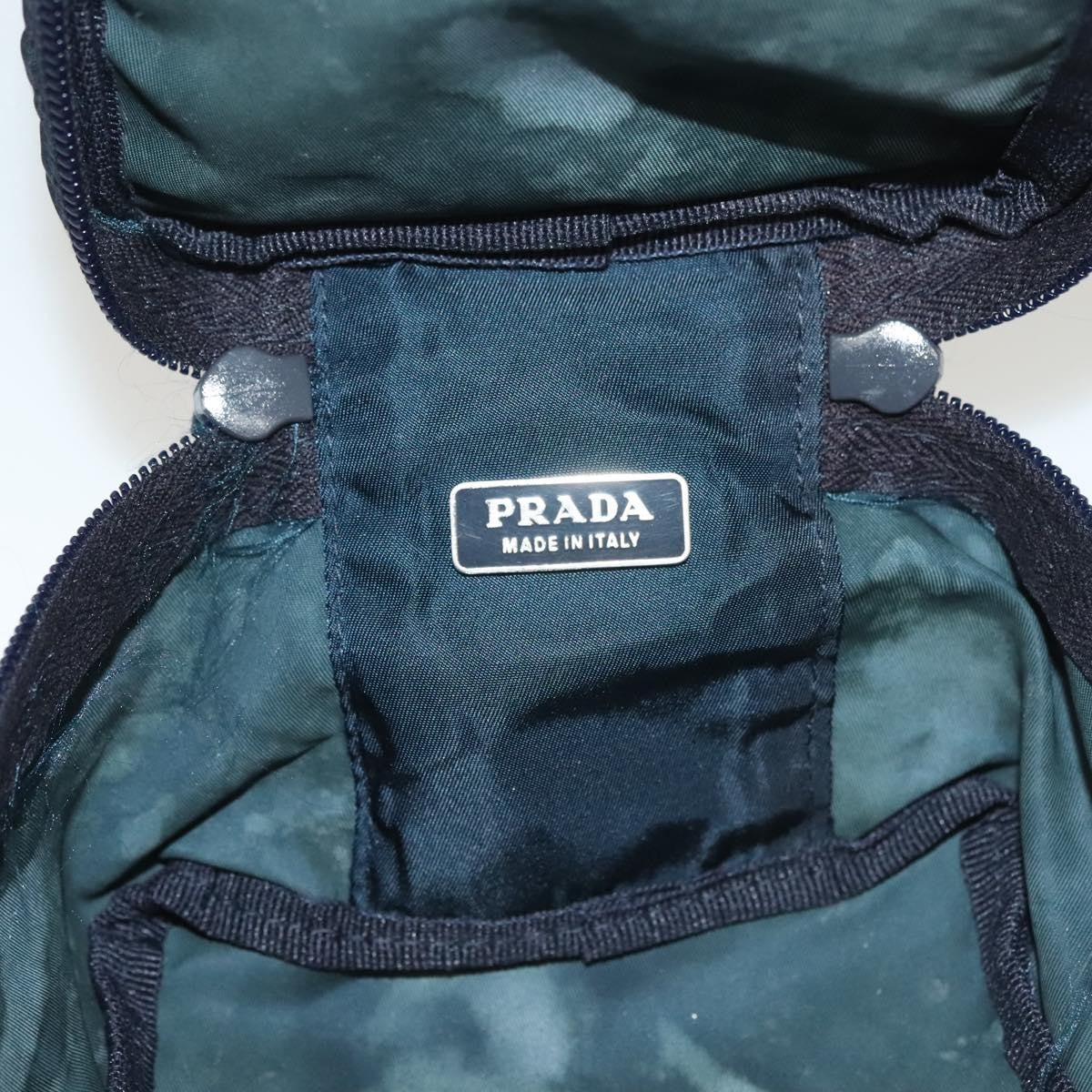 Prada Zip Around Toiletry Bag Tessuto Navy Nylon Clutche & Pouche Bag (Pre-Owned)