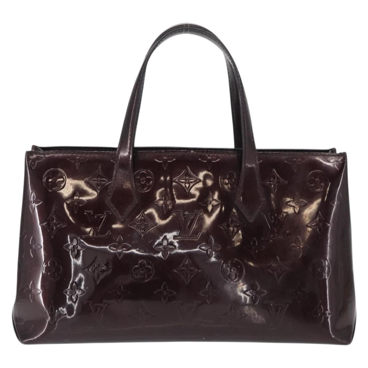Louis Vuitton Wilshire Handbag Monogram Vernis Burgundy Patent_Leather Tote Bag Bag (Pre-Owned)