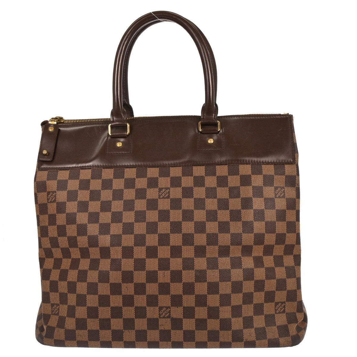 Louis Vuitton Greenwich Travel Bag Damier Brown Canvas Tote Bag Bag (Pre-Owned)