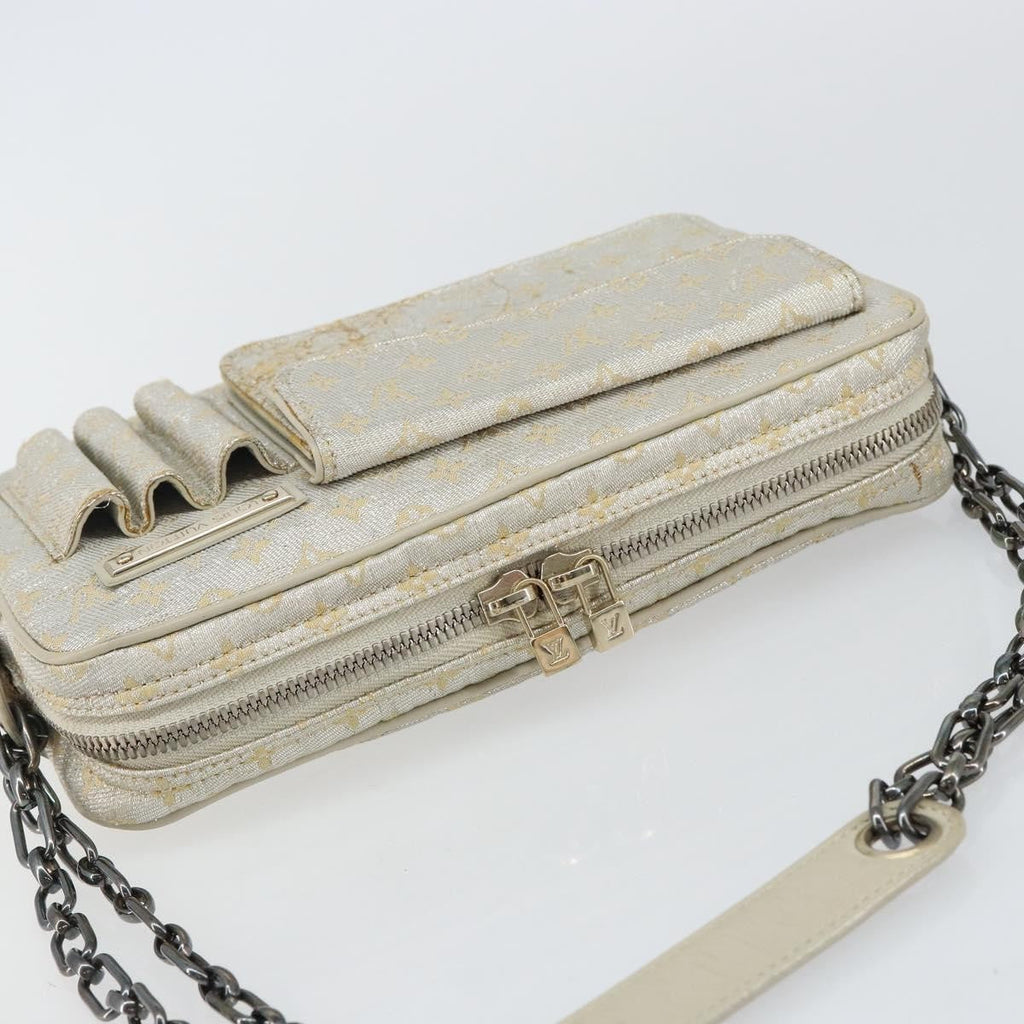 Louis Vuitton Mckenna Shoulder Bag Mini Lin Gold Canvas Bag (Pre-Owned)