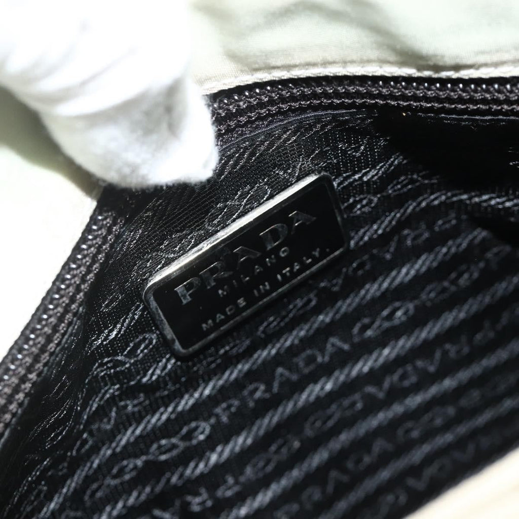 Prada Resin Handle Shoulder Bag Tessuto Clear Nylon Shoulder Bag Bag (Pre-Owned)