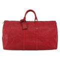 Louis Vuitton Keepall Bag Epi Leather Red Leather Travel Bag Bag (Pre-Owned)