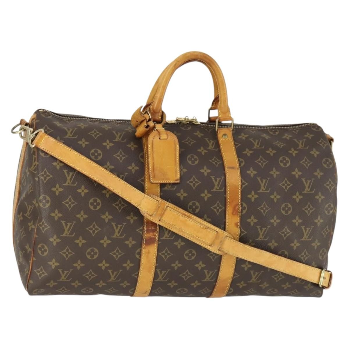 Louis Vuitton Keepall Bag Monogram Canvas Brown Canvas Travel Bag Bag (Pre-Owned)