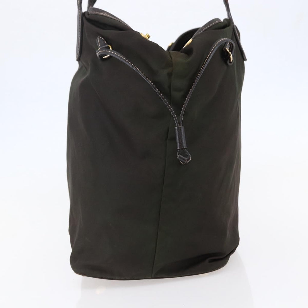 Prada Open Tote Tessuto Khaki Nylon Tote Bag Bag (Pre-Owned)