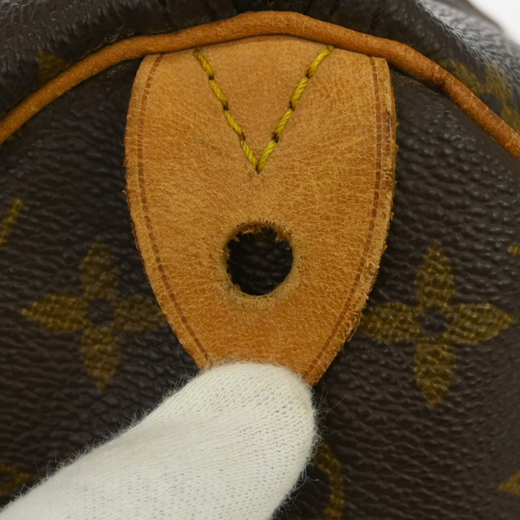 Louis Vuitton Speedy Handbag Monogram Canvas Brown Canvas Handbag (Pre-Owned)