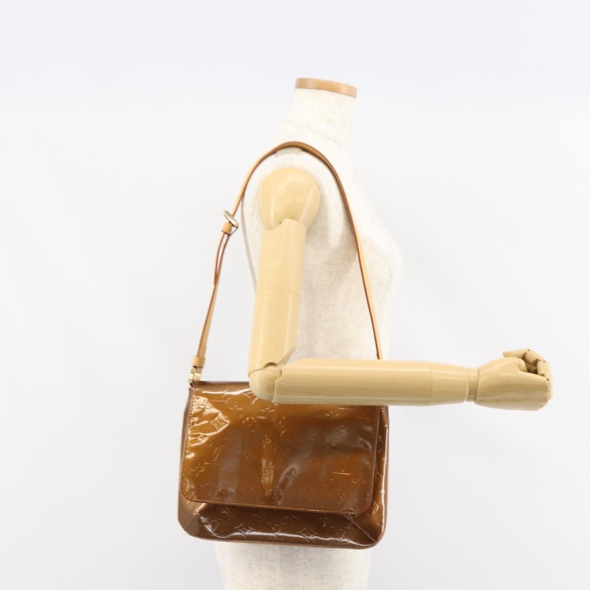 Louis Vuitton Thompson Street Handbag Monogram Vernis Brown Patent_Leather Shoulder Bag Bag (Pre-Owned)