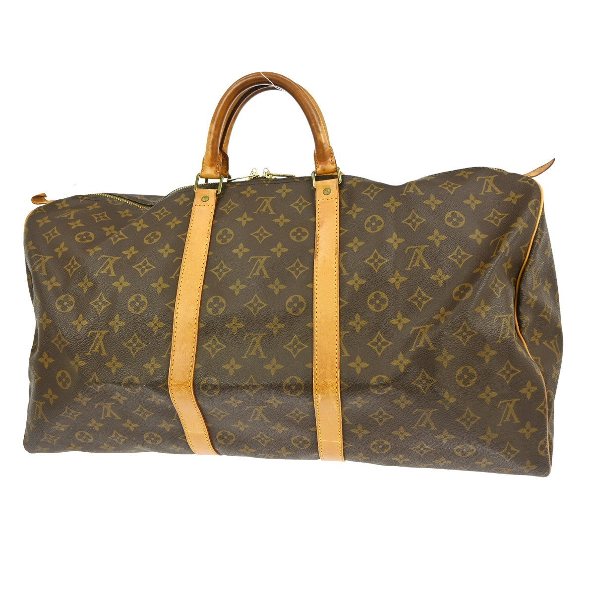 Louis Vuitton Keepall Bag Monogram Canvas Brown Canvas Travel Bag Bag (Pre-Owned)
