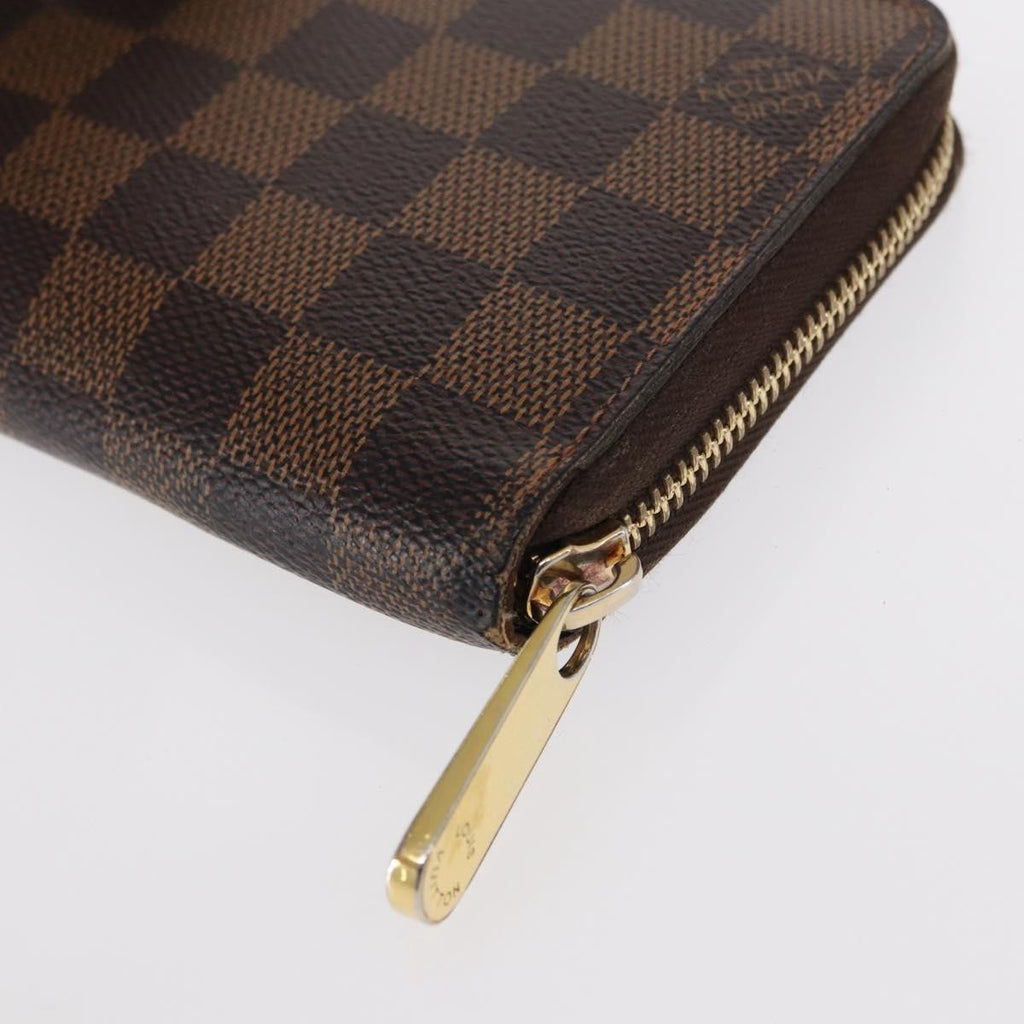 Louis Vuitton Zippy Wallet Nm Damier Brown Canvas Wallets Accessory (Pre-Owned)