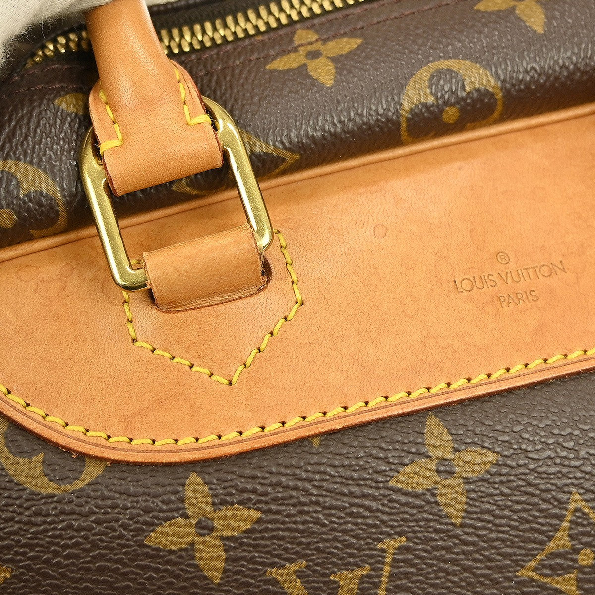 Louis Vuitton Deauville Handbag Monogram Canvas Brown Canvas Handbag (Pre-Owned)