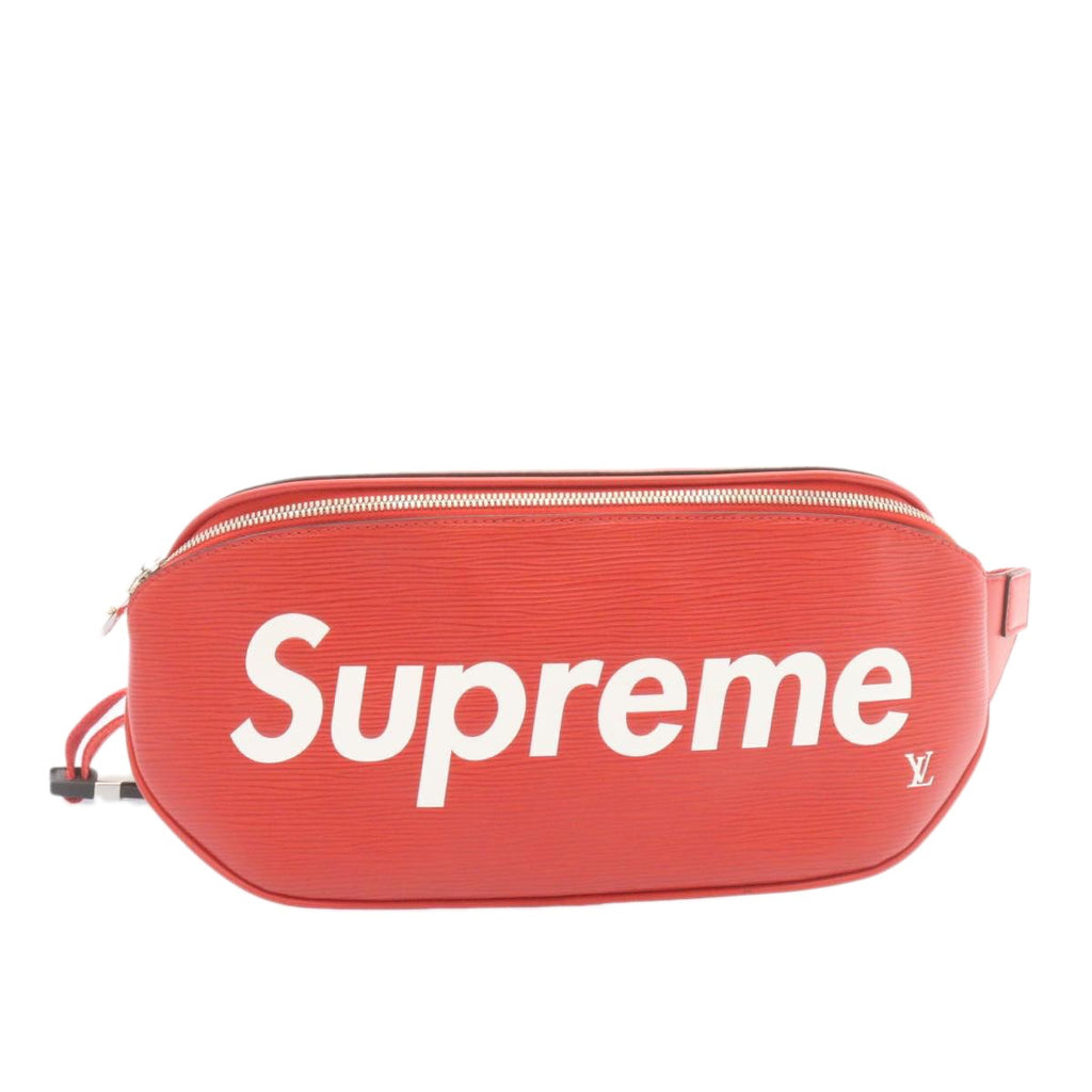 Louis Vuitton Louis Vuitton X Supreme Waist Bag Epi Leather Red Leather Bag (Pre-Owned)