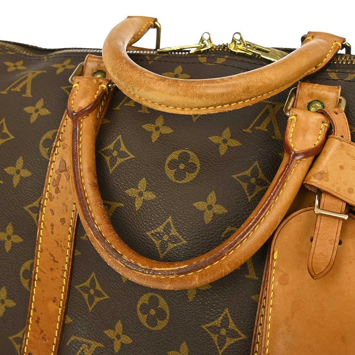 Louis Vuitton Keepall Bag Monogram Canvas Brown Canvas Travel Bag Bag (Pre-Owned)