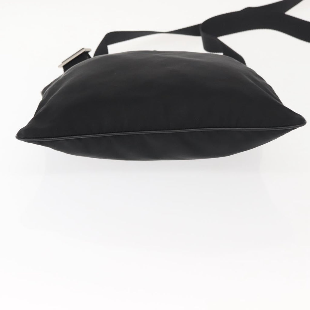 Prada Flat Messenger Bag Tessuto Black Nylon Shoulder Bag Bag (Pre-Owned)
