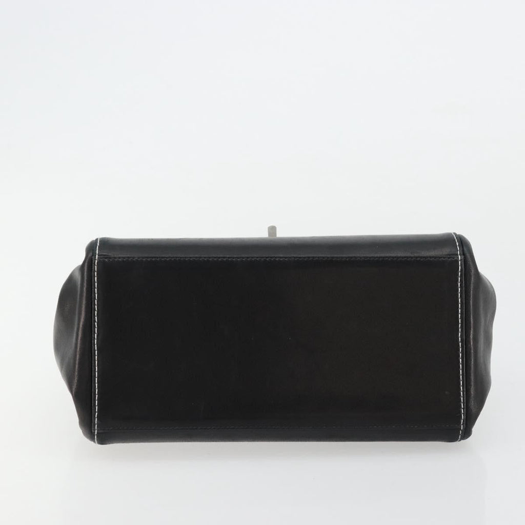 Chanel Chocolate Bar Accordion Reissue Flap Bag Quilted Lambskin Black Leather Handbag (Pre-Owned)
